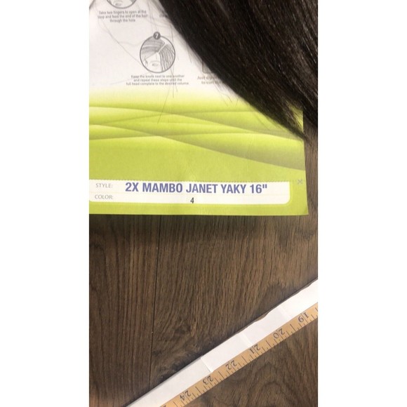 Janet Collection 2X Mambo Yaki 16” - Color 4 Chocolate Selfit Loop - 1 PACKS NEW - Picture 8 of 14